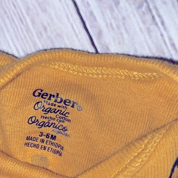 Gerber organic teddy bear print onesie 3-6 months - Picture 4 of 4